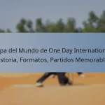 Copa del Mundo de One Day International: Historia, Formatos, Partidos Memorables