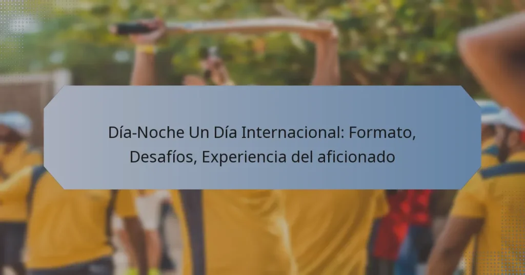 Día-Noche Un Día Internacional: Formato, Desafíos, Experiencia del aficionado