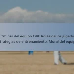 Dinámicas del equipo ODI: Roles de los jugadores, Estrategias de entrenamiento, Moral del equipo
