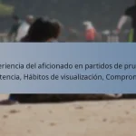Experiencia del aficionado en partidos de prueba: Asistencia, Hábitos de visualización, Compromiso