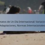 Formatos de Un Día Internacional: Variaciones, Adaptaciones, Normas Internacionales