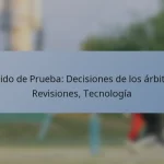 Partido de Prueba: Decisiones de los árbitros, Revisiones, Tecnología