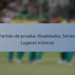 Partido de prueba: Rivalidades, Series, Lugares icónicos
