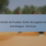 Partido de Prueba: Roles de Jugadores, Estrategias, Técnicas