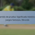 Partido de prueba: Significado histórico, Juegos famosos, Récords