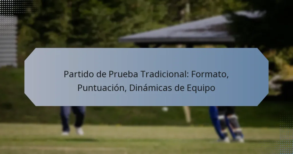 Partido de Prueba Tradicional: Formato, Puntuación, Dinámicas de Equipo