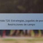 Partido T20: Estrategias, Jugadas de poder, Restricciones de campo