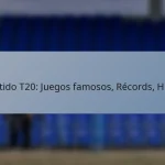 Partido T20: Juegos famosos, Récords, Hitos