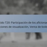 Partido T20: Participación de los aficionados, Opciones de visualización, Venta de boletos