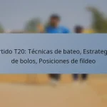 Partido T20: Técnicas de bateo, Estrategias de bolos, Posiciones de fildeo