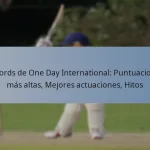 Récords de One Day International: Puntuaciones más altas, Mejores actuaciones, Hitos