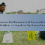 Rivalidades en One Day International: Concursos famosos, Rivalidades entre jugadores, Significado cultural