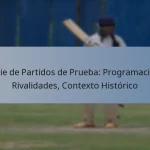 Serie de Partidos de Prueba: Programación, Rivalidades, Contexto Histórico