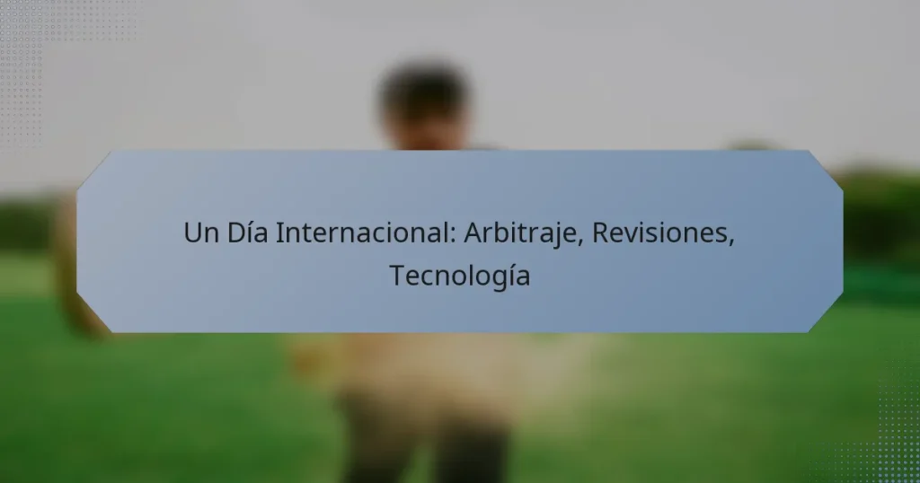 Un Día Internacional: Arbitraje, Revisiones, Tecnología