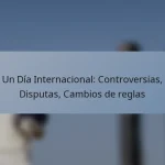 Un Día Internacional: Controversias, Disputas, Cambios de reglas