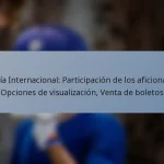 Un Día Internacional: Participación de los aficionados, Opciones de visualización, Venta de boletos